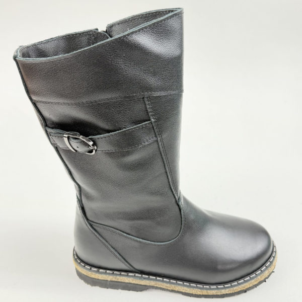 Монголки женские чёрные с замком войлок