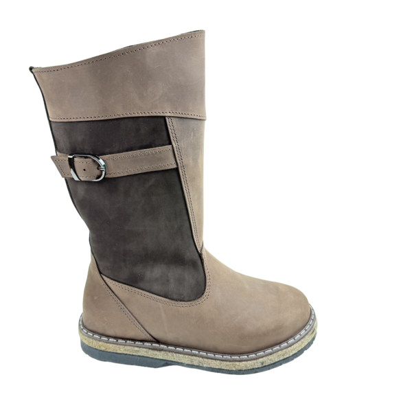 Монголки женские коричневые крейзи с замком войлок