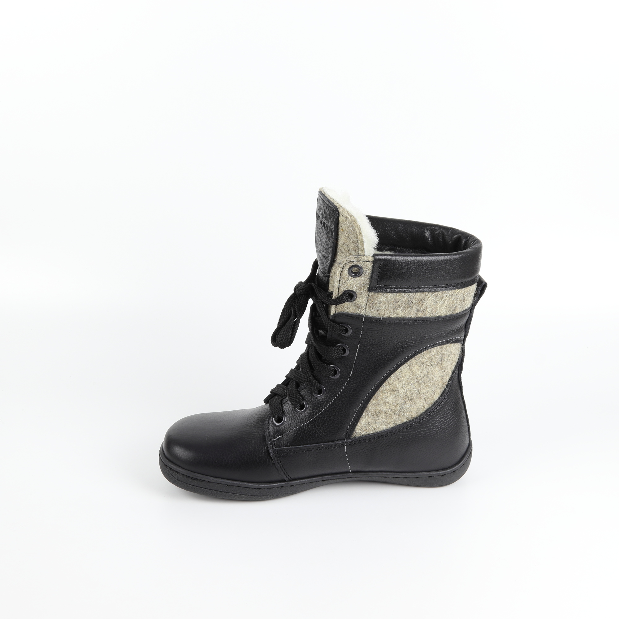 Босоногие бродяги женские чёрные с войлоком на литой — изображение 5